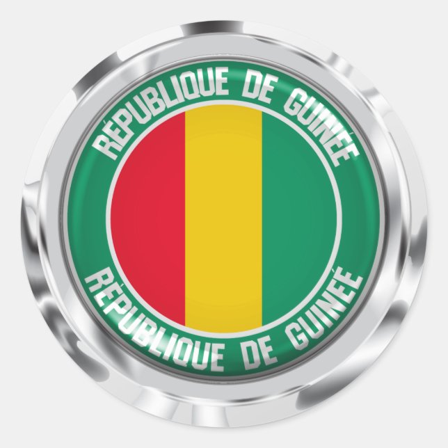 Guinea Runder Aufkleber (Vorderseite)