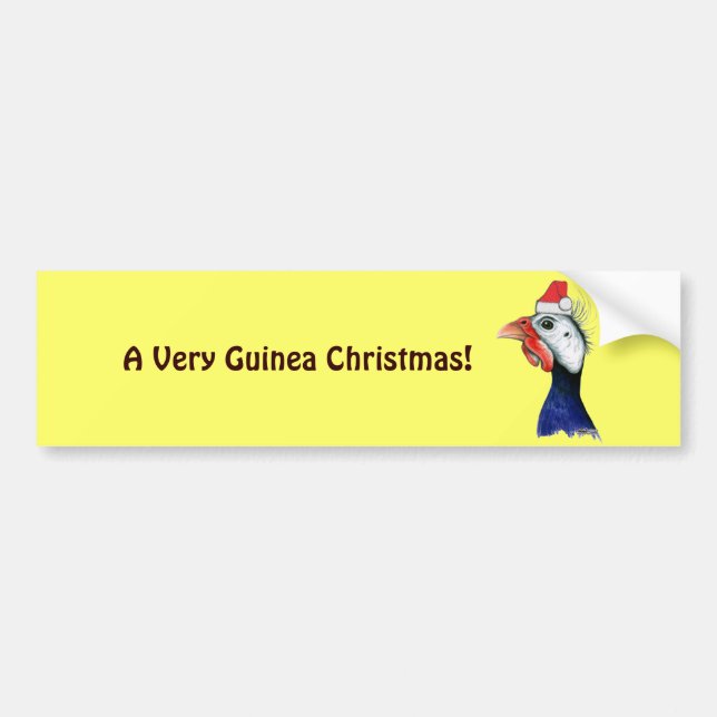Guinea Santa Claus Autoaufkleber (Vorne)
