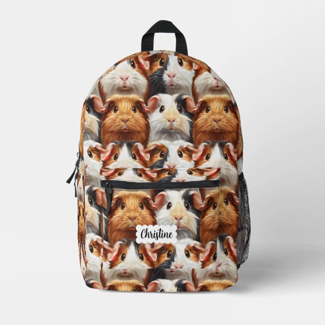 Guinea schneiden Personalisierter Rucksack drucken (Vorderseite)