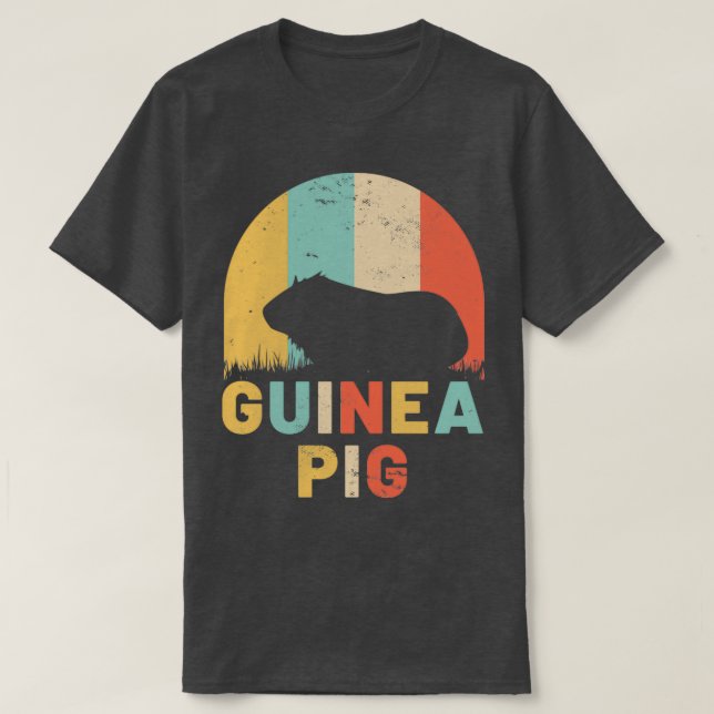 Guinea Schweifen Vintager Sonnenuntergang Retro St T-Shirt (Design vorne)