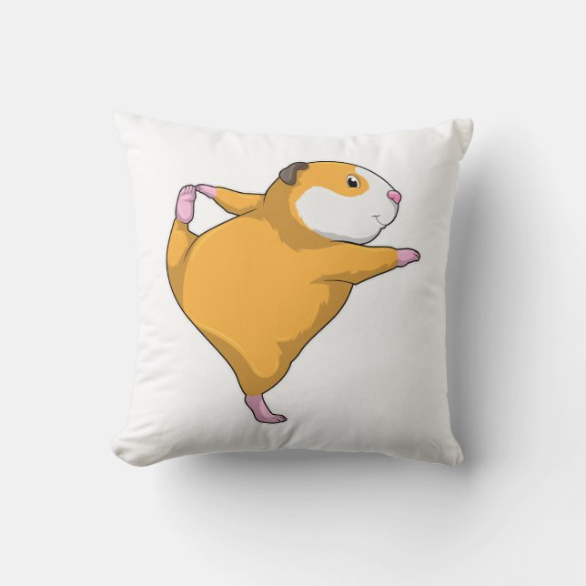 Guinea Schwein bei Yoga Kissen (Vorderseite)