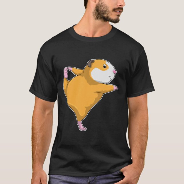 Guinea Schwein bei Yoga T-Shirt (Vorderseite)