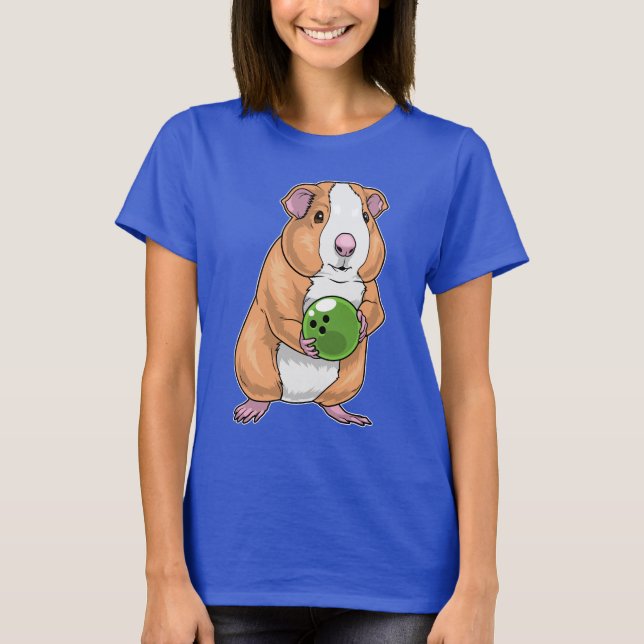 Guinea Schwein Bowling Bowling T-Shirt (Vorderseite)