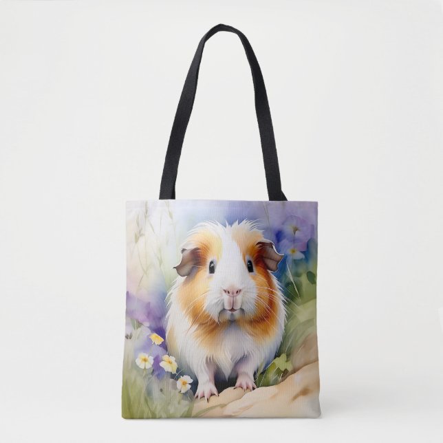 Guinea Schwein Delikatfarbenes Wasser Tasche (Vorderseite)