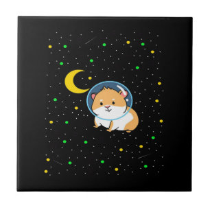 Guinea Schwein im Weltraum Niedliche Astronomie Fliese