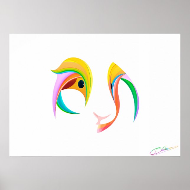 Guinea - Schwein oder zwei Vögel Poster (Vorne)