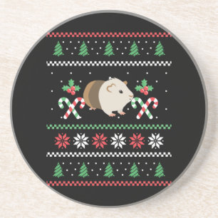 Guinea Schwein Vater hässlich Weihnachten Getränkeuntersetzer