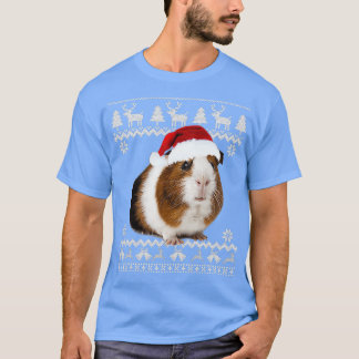 Guinea Schwein Weihnachtsbaum Lichter Santa (2) T-Shirt