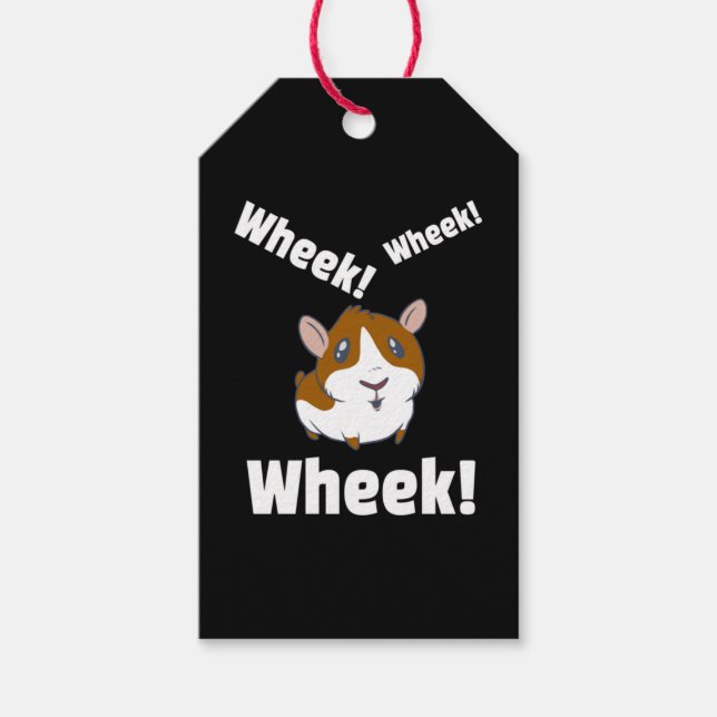 Guinea Schwein Wheek! Ach! Geschenkanhänger (Vorderseite)