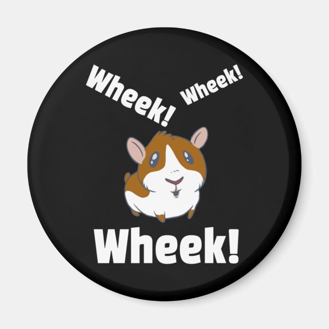 Guinea Schwein Wheek! Ach! Magnet (Vorne)