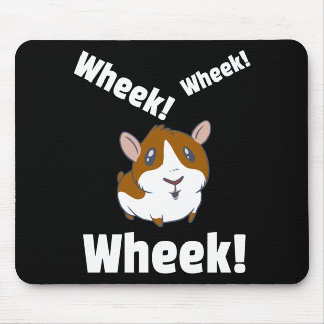 Guinea Schwein Wheek! Ach! Mousepad (Vorne)