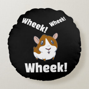 Guinea Schwein Wheek! Ach! Rundes Kissen