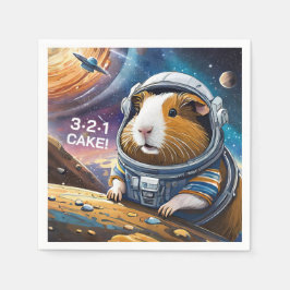 Guinea Schweine im Weltraum! 321 Kuchen! Thema "Re Serviette