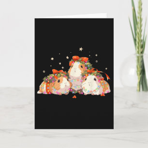 Guinea Schweine in der Guinea Weihnachtslicht vers Karte