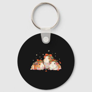Guinea Schweine in der Guinea Weihnachtslicht vers Schlüsselanhänger