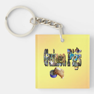 Guinea Schweine ist das Wort, Keyring Schlüsselanhänger