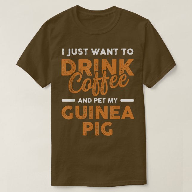 Guinea Schweine & Kaffee T-Shirt (Design vorne)
