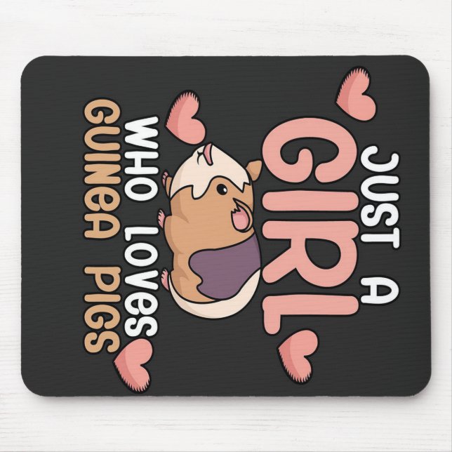 Guinea Schweine | Mädchen, die Guinea Lieben Schwe Mousepad (Vorne)