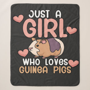 Guinea Schweine   Mädchen, die Guinea Lieben Schwe Sherpadecke