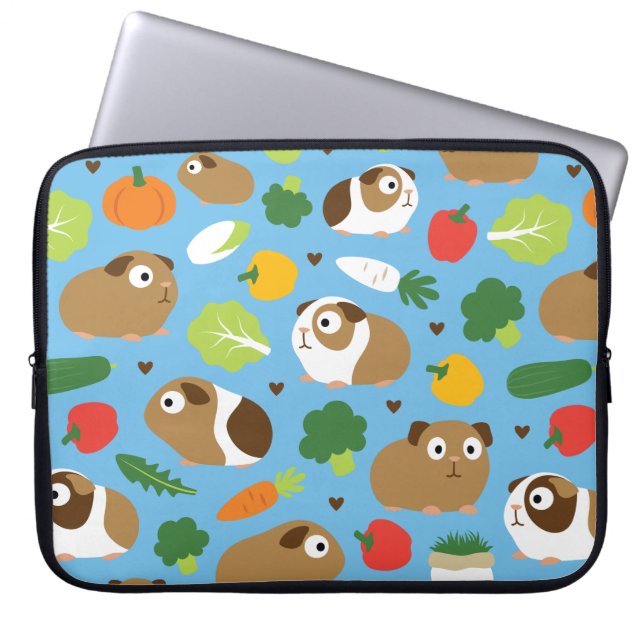 Guinea Schweine und ihre Leckereien Laptopschutzhülle (Vorderseite)