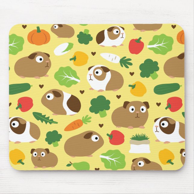 Guinea Schweine und ihre Leckereien Mousepad (Vorne)