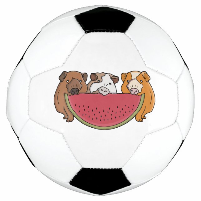 Guinea Schweine und Wassermelone Illustration Fußball (Vorderseite)
