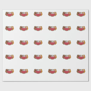 Guinea Schweine und Wassermelone Illustration Geschenkpapier