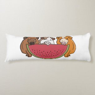 Guinea Schweine und Wassermelone Illustration Seitenschläferkissen