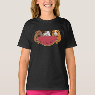 Guinea Schweine und Wassermelone Illustration T-Shirt