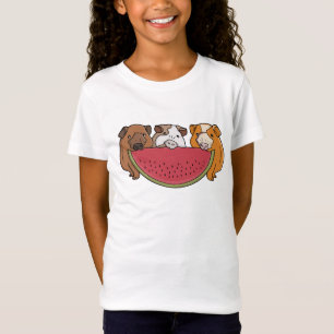 Guinea Schweine und Wassermelone Illustration T-Shirt
