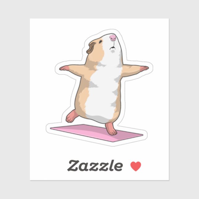 Guinea Schweine Yoga Medizin Fitness Aufkleber (Blatt)