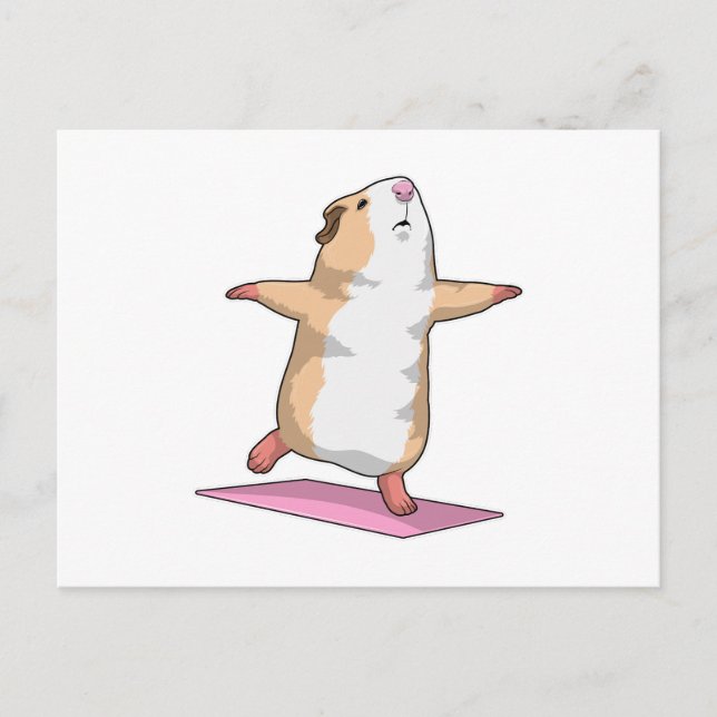 Guinea Schweine Yoga Medizin Fitness Postkarte (Vorderseite)