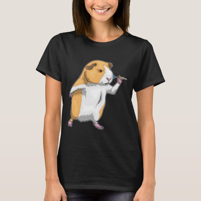 Guinea Schweineart Darts Dart T-Shirt (Vorderseite)