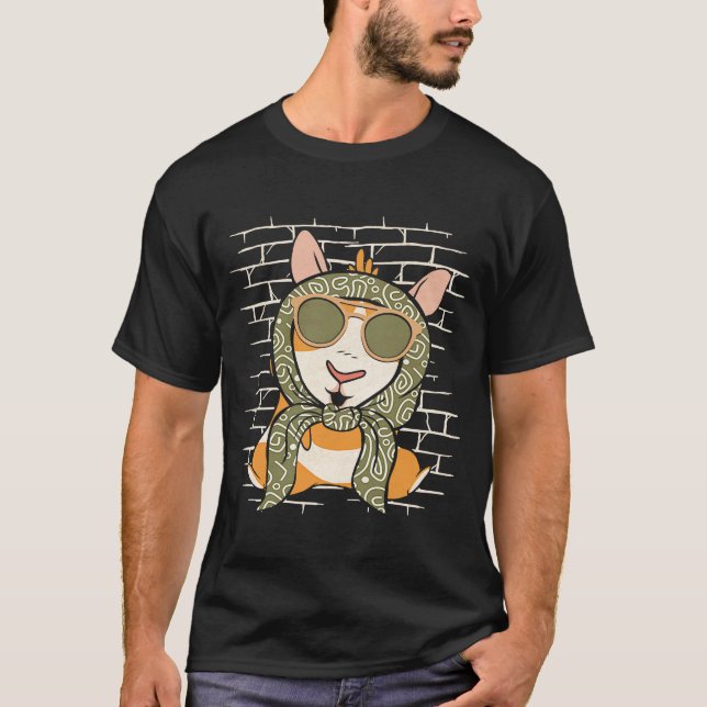 Guinea Schweinebrasse Brille Hamster Pet Cavy T-Shirt (Vorderseite)