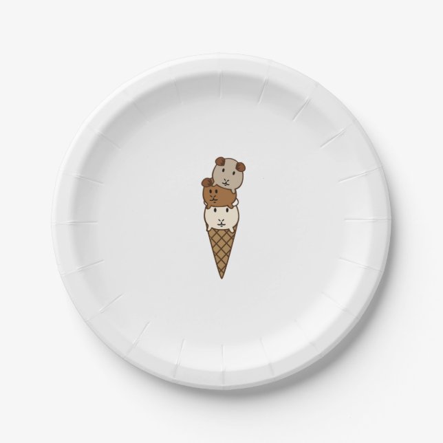 Guinea Schweineeis Pappteller (Vorderseite)