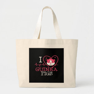 Guinea Schweinefleisch Liebe Heartbeat Guinea Jumbo Stoffbeutel