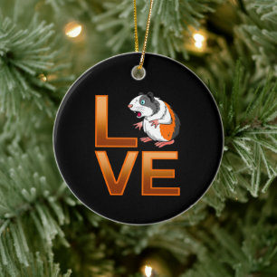 Guinea Schweinefleisch Liebe NIEDLICHE GUINEA Keramik Ornament