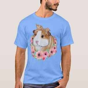 Guinea Schweinefleisch mit Leopard Blume Guinea Sc T-Shirt