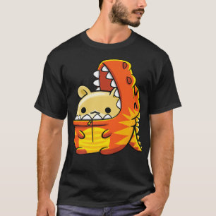 Guinea Schweinefleisch mit Rex Dinosaurier Golden  T-Shirt