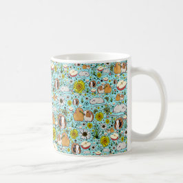 Guinea Schweinefleisch Tasse in Blau