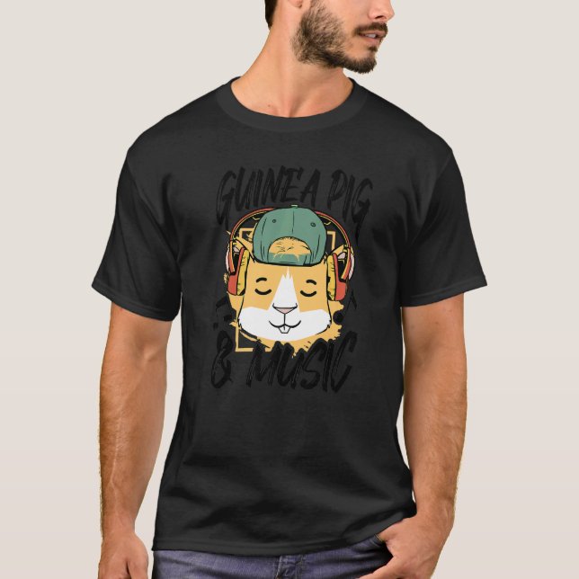 Guinea Schweinefleisch und Musiktischlerei Haustie T-Shirt (Vorderseite)