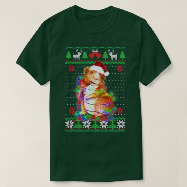 Guinea Schweinefleisch Weihnachten T-Shirt (Design vorne)