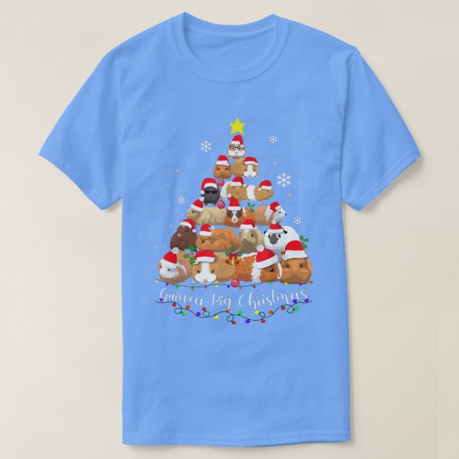 Guinea Schweinefleisch Weihnachtsbaum Weihnachtsfe T-Shirt (Design vorne)