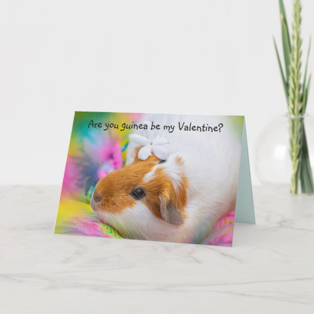 Guinea Schweinekarte Valentinkarte Dankeskarte (Vorderseite)
