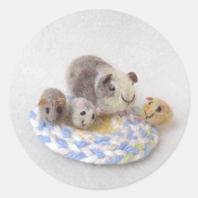 Guinea Schweinekleber Runder Aufkleber (Vorderseite)