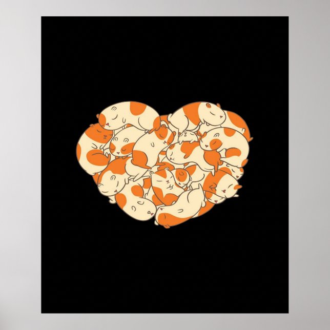 Guinea Schweinekraut Liebe | NIEDLICHE GUINEA Poster (Vorne)