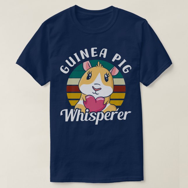 Guinea Schweinswispern Niedlich Lover Pet Animal P T-Shirt (Design vorne)