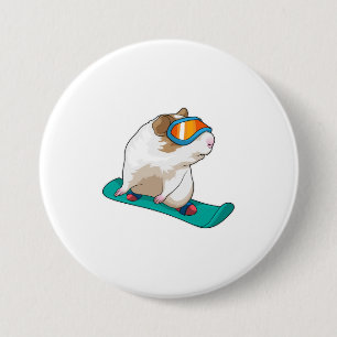 Guinea Snowboarder Snowboard Button
