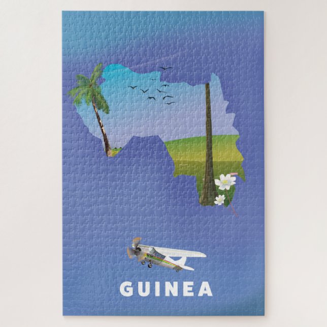 Guinea Südafrika Skiposter drucken. (Vertikal)