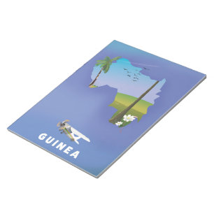 Guinea Südafrika Skiposter drucken. Notizblock